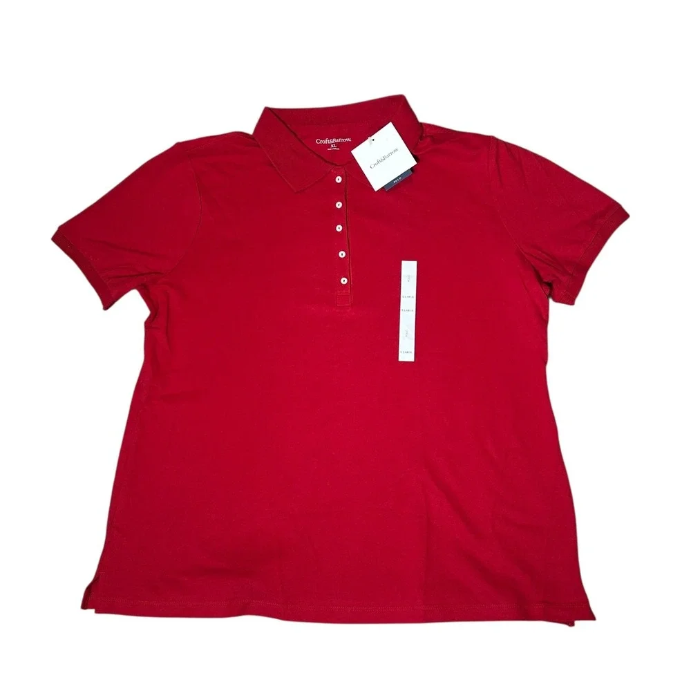 Croft & Barrow Polo Shirt Women XL Pique Cotton Blend New Lot of 2 - Picture 3 of 5